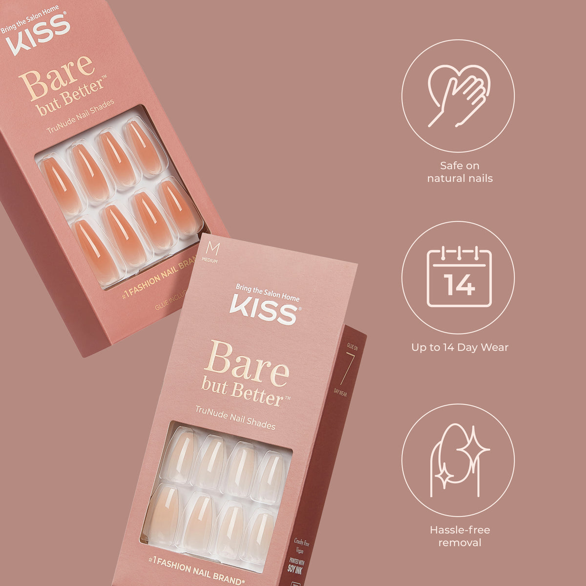 KISS - Unghii false Bare-But-Better