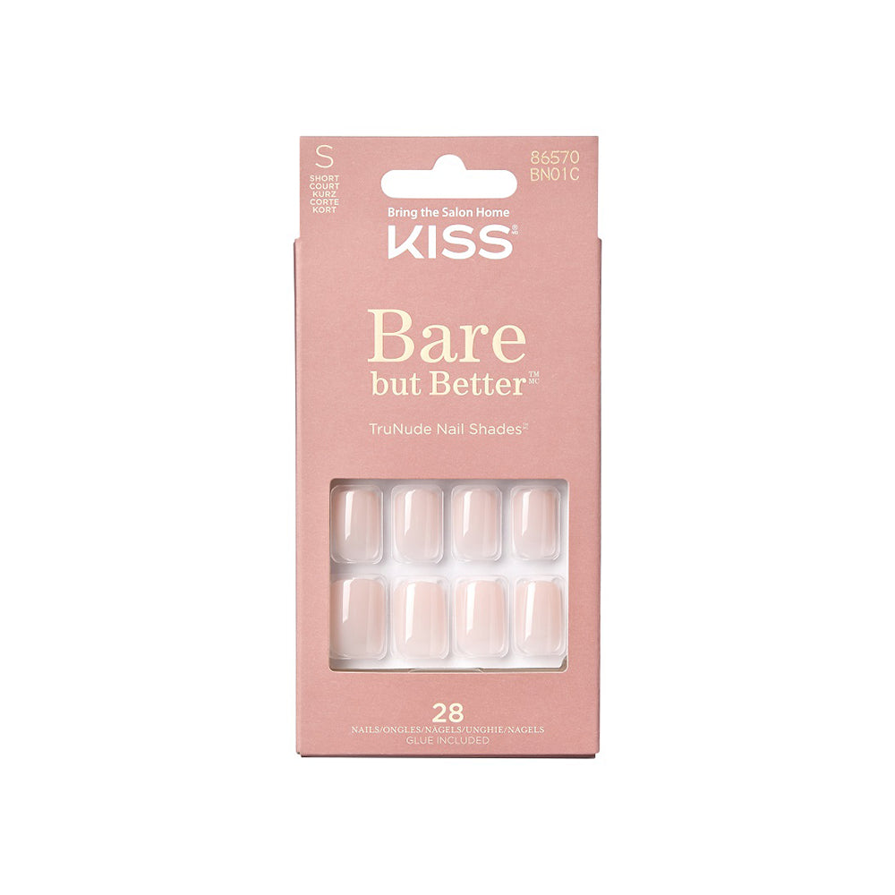 Unghii false Bare But Better, lungime S, 28 bucati, Nudies