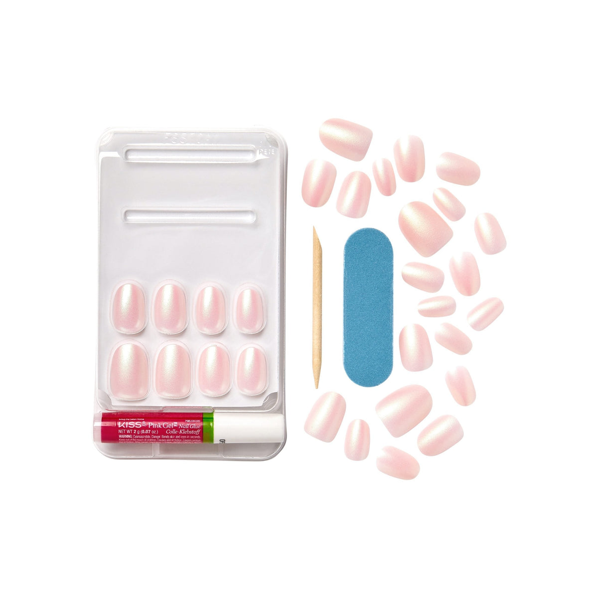 Unghii false Bare-But-Better Premium Nails Mocha, lungime S, 30 bucati