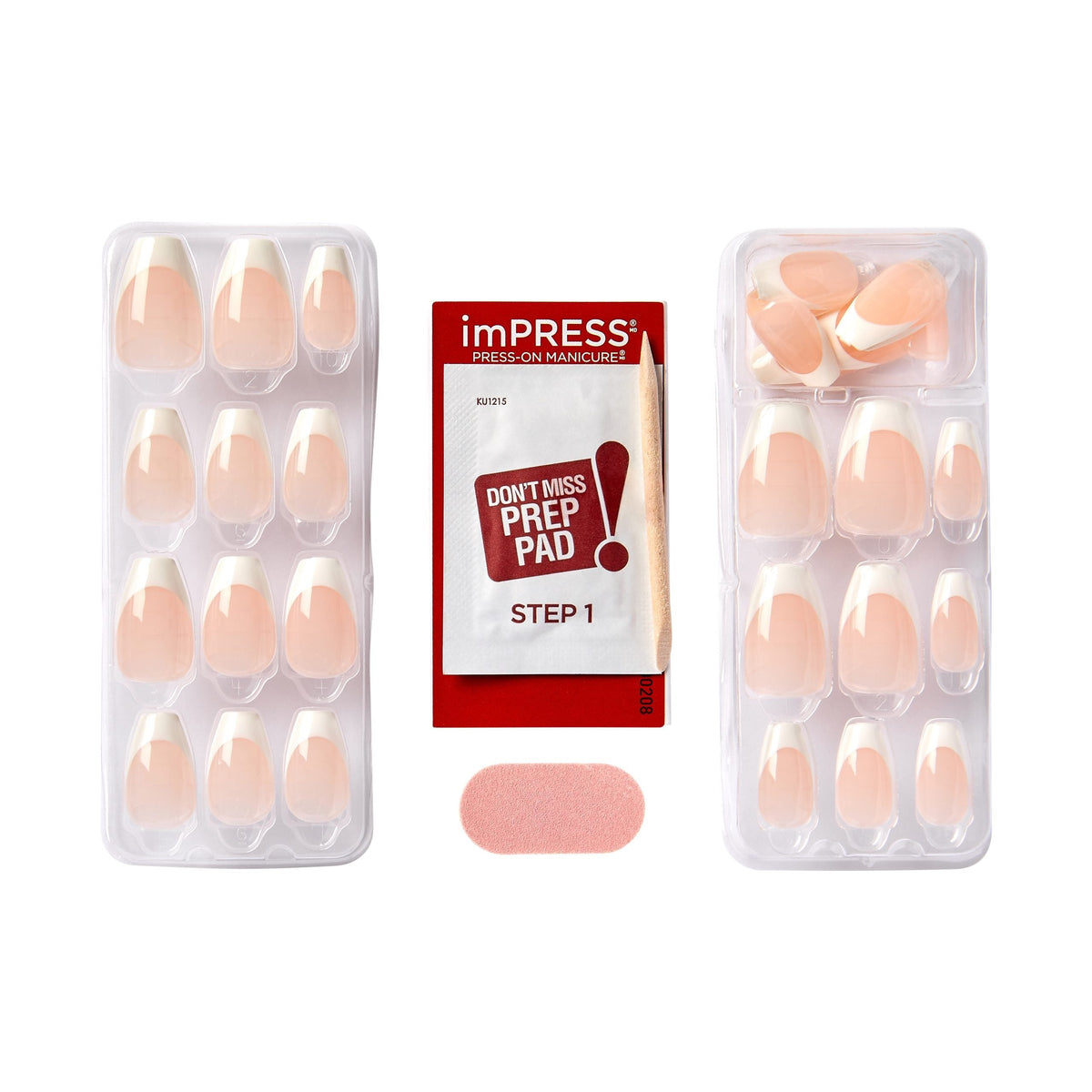 Unghii false iimPRESS Ideal, lungime M, 30 bucati
