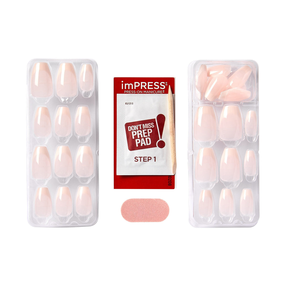Unghii false imPRESS Genuine, lungime M, 30 bucati