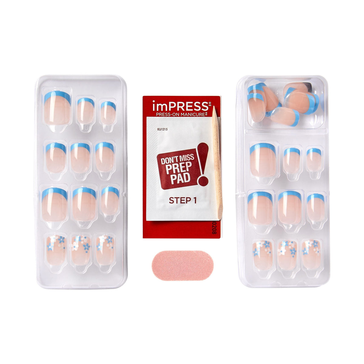 Unghii false imPRESS Snooze, lungime S, 30 bucati