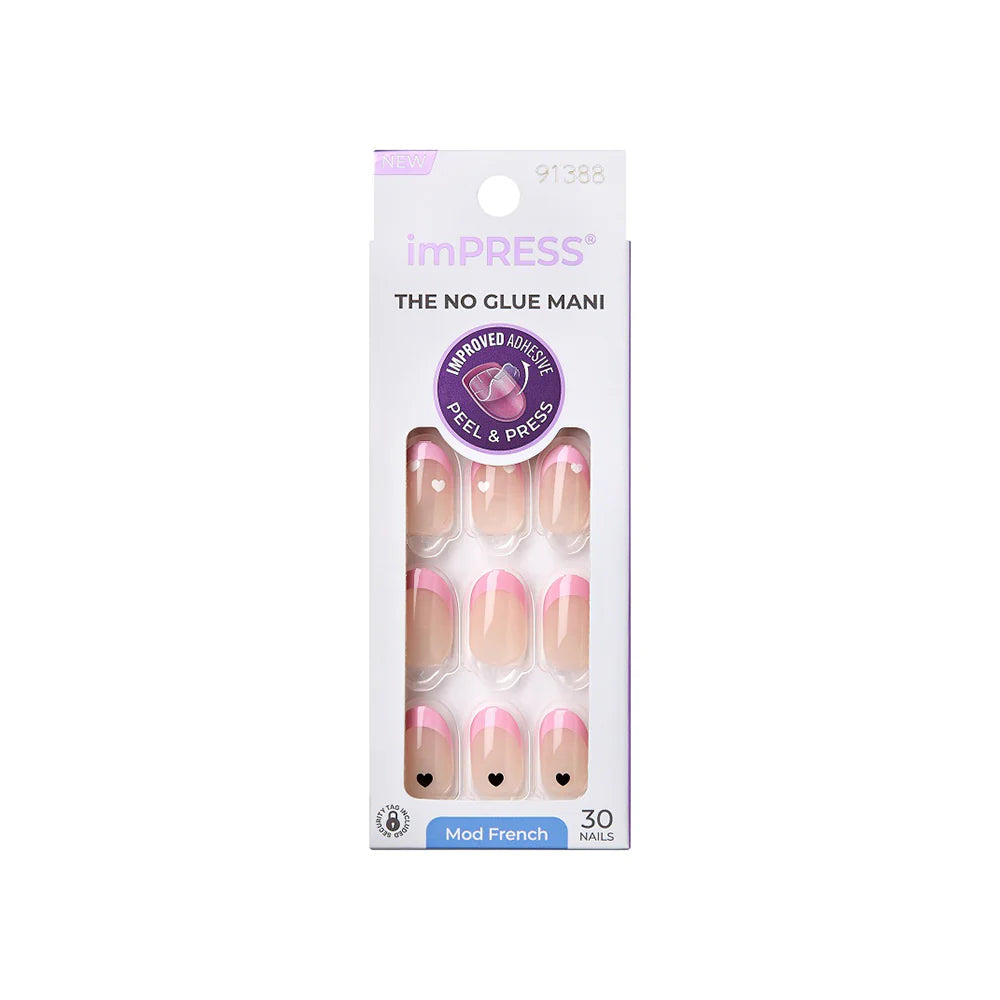 Unghii false imPRESS Ditto, lungime S, 30 bucati