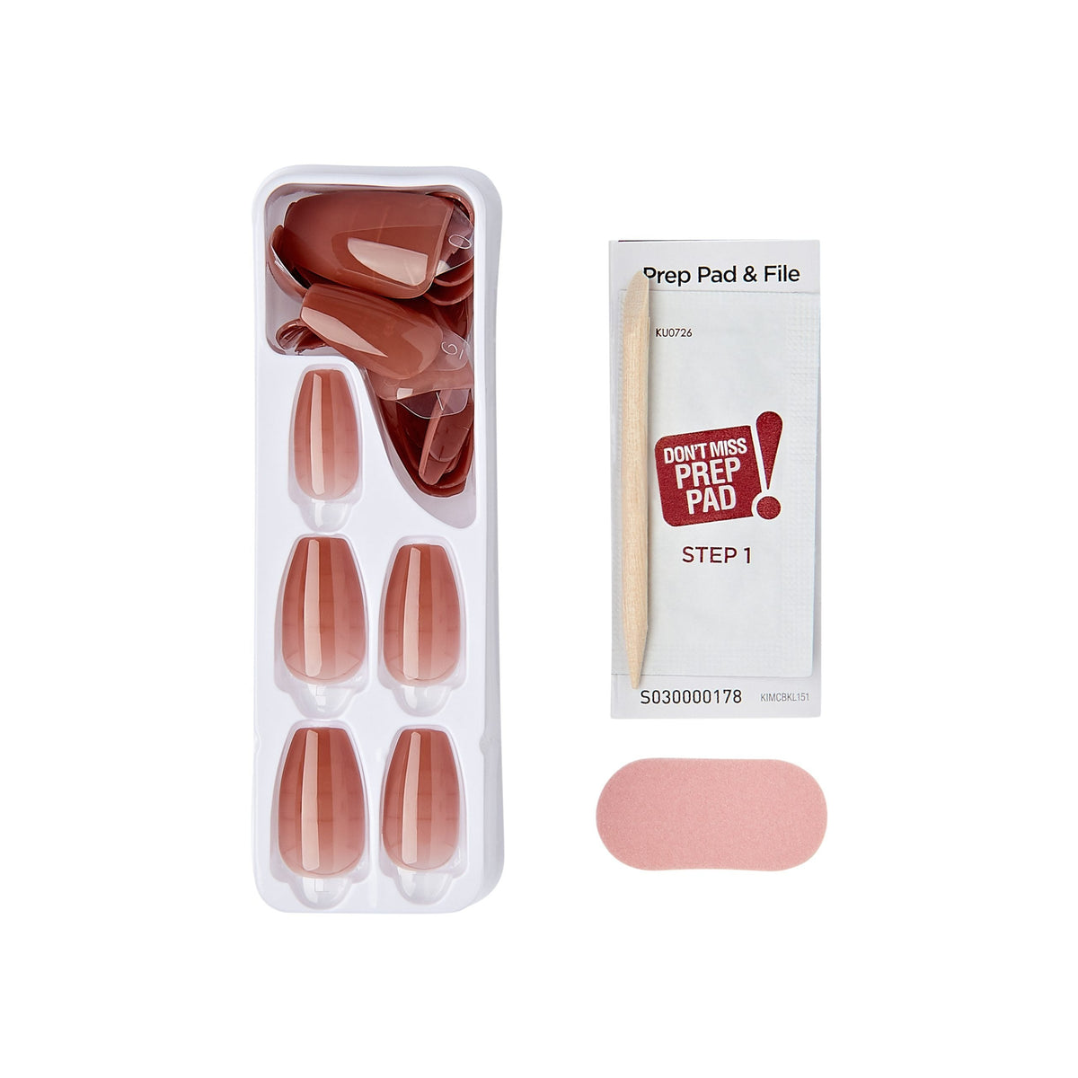Unghii false ImPRESS Color BBB Flare, lungime M, 30 bucati