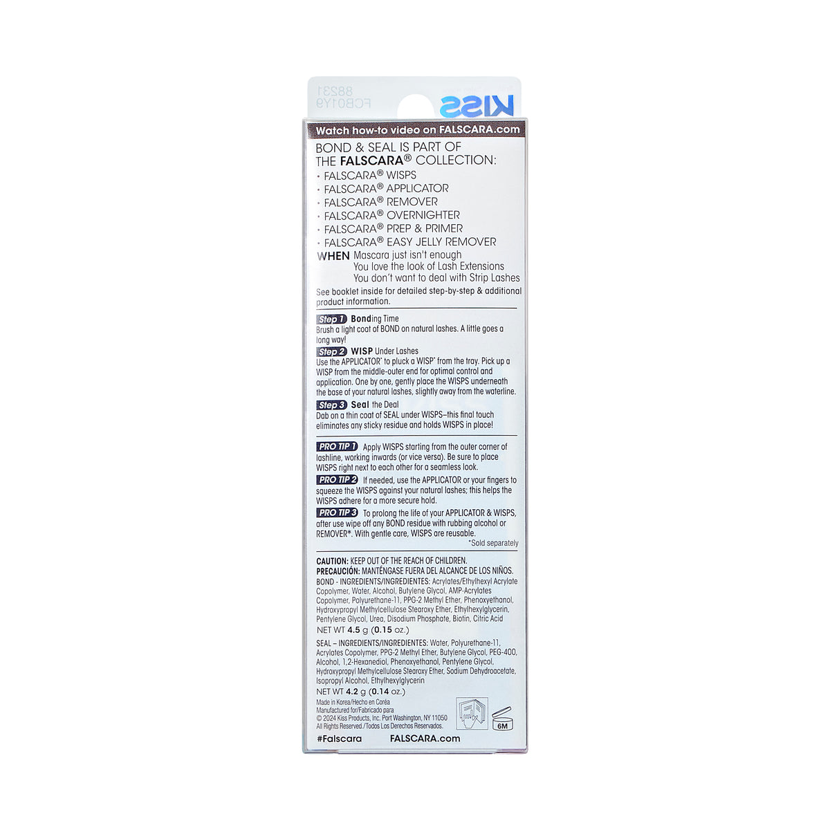 KISS - Gene false Falscara Bond & Seal Clear Bond