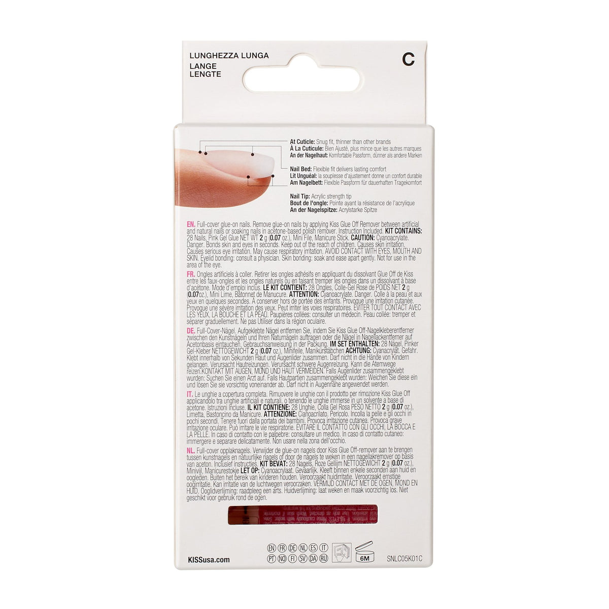 Unghii false Salon Acrylic, lungime L, 28 bucati, Natural