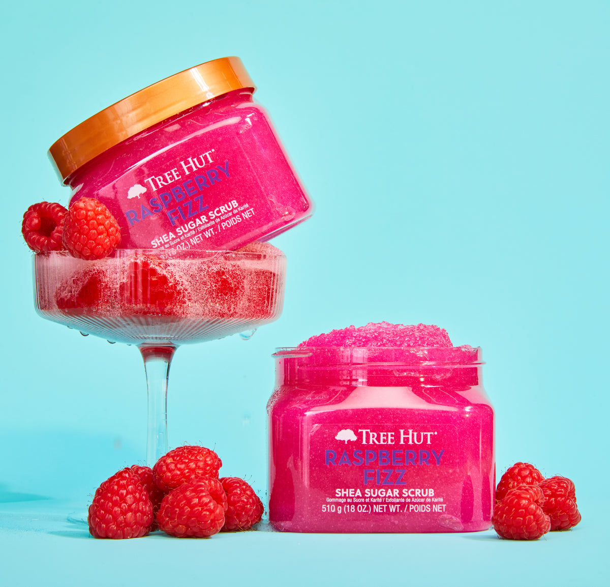 Tree Hut Raspberry Fizz exfoliant corp 510g