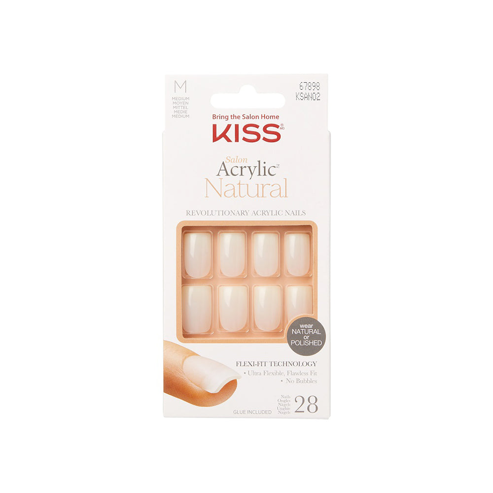 Unghii false Salon Acrylic, lungime M, 28 bucati, Natural