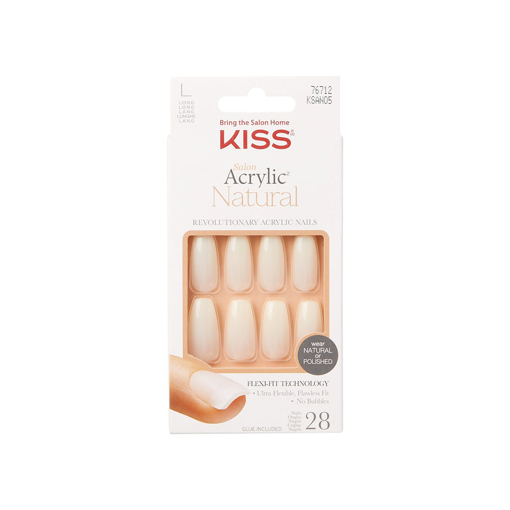 Unghii false Salon Acrylic, lungime L, 28 bucati, Natural