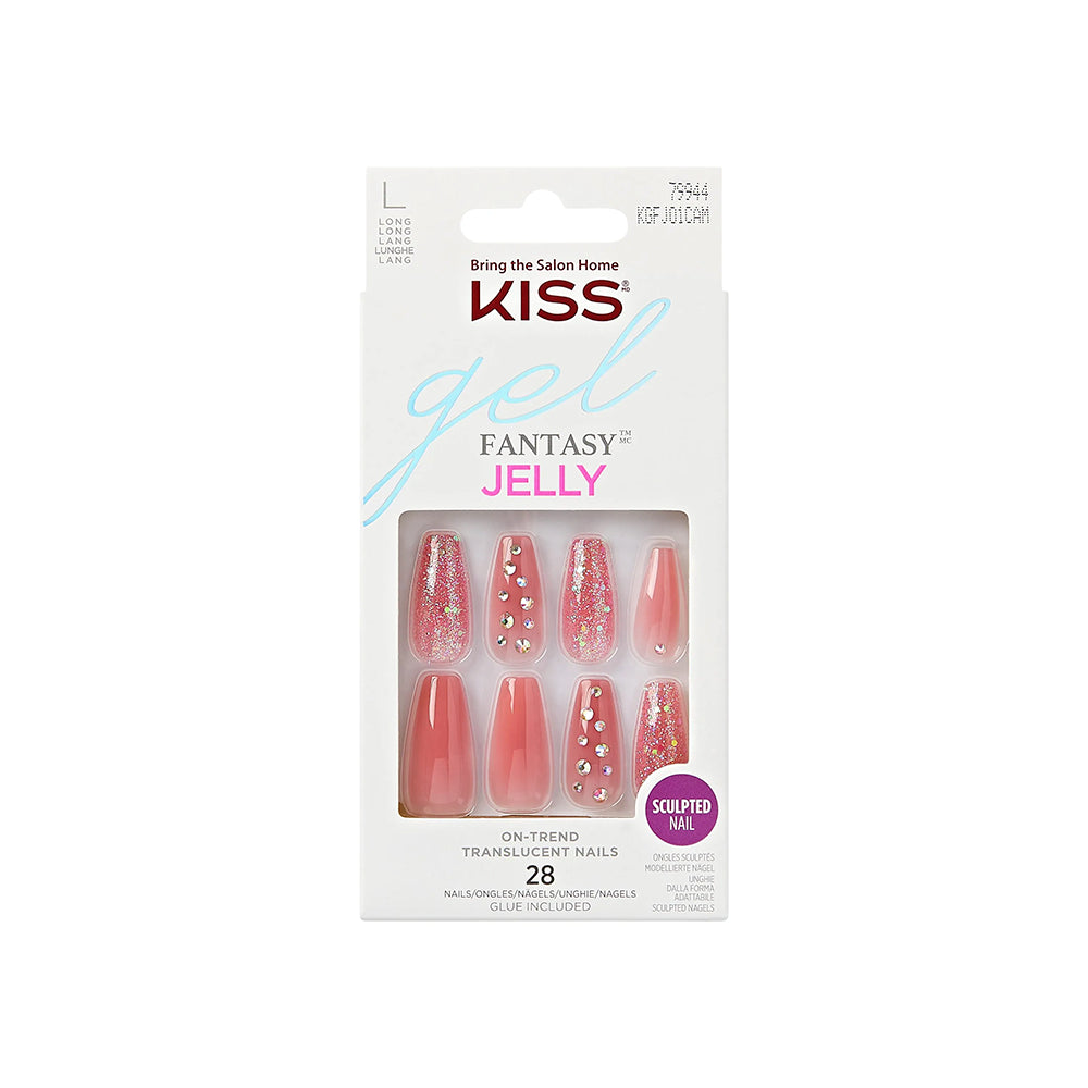 Unghii false Jelly Fantasy, forma Coffin, lungime L, 28 bucati, Be Jelly