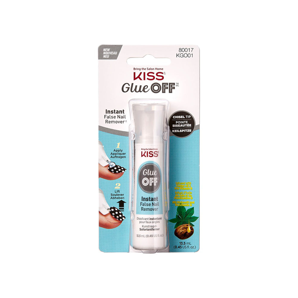 Kiss, Glue Off, solutie pentru înlăturarea unghiilor false, 13.5 ml
