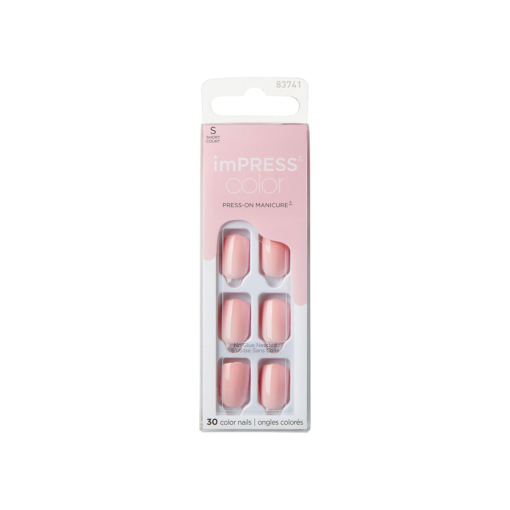 Unghii false imPress, lungime S, 30 bucati, Pick Me Pink