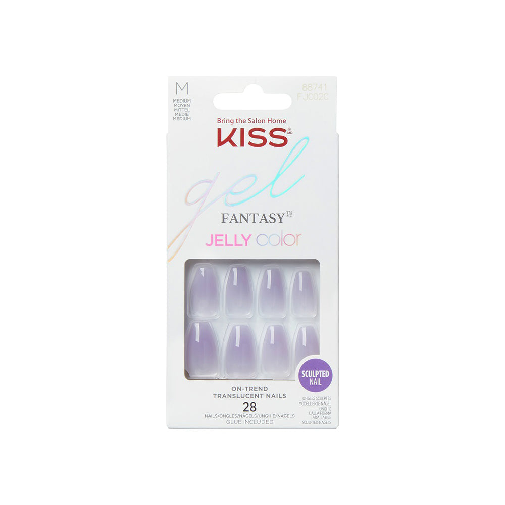 Unghii false Jelly Fantasy, forma Coffin, lungime M, 28 bucati