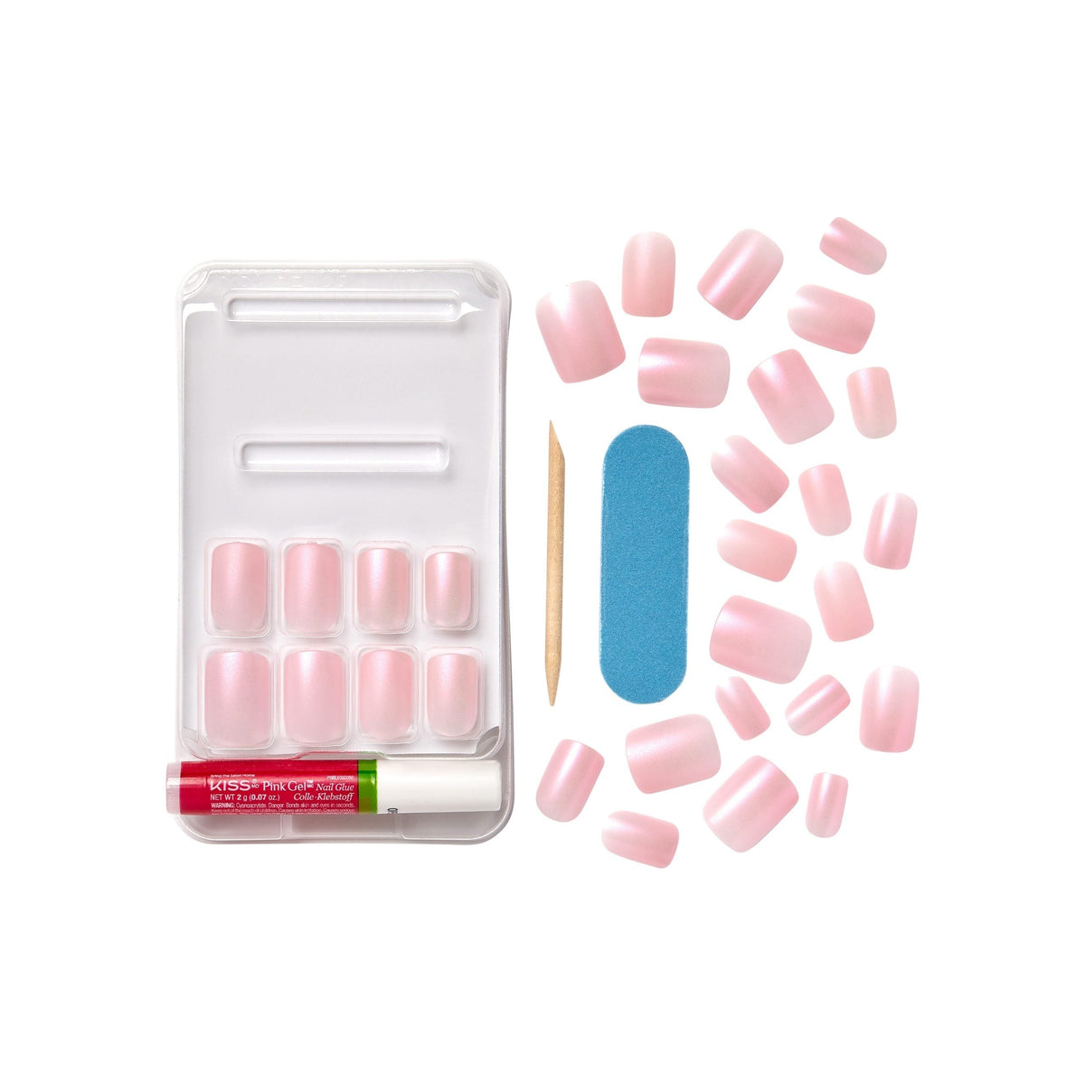 Unghii false Bare-But-Better Premium Nails Spicy, lungime S, 30 bucati