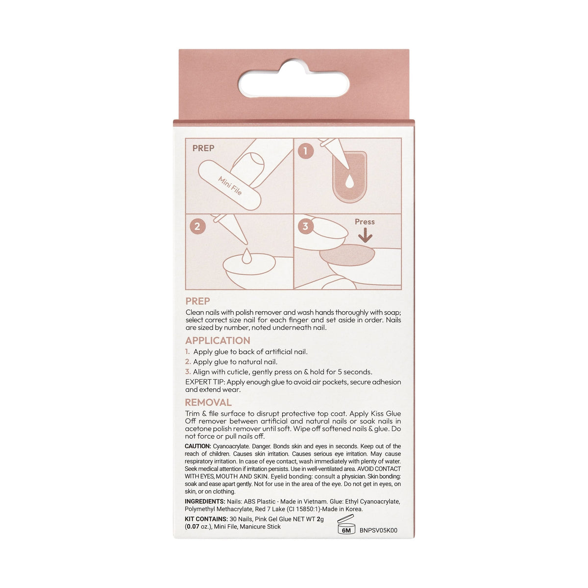 unghii false Bare-But-Better Premium Nails Slay, lungime S, 30 bucati
