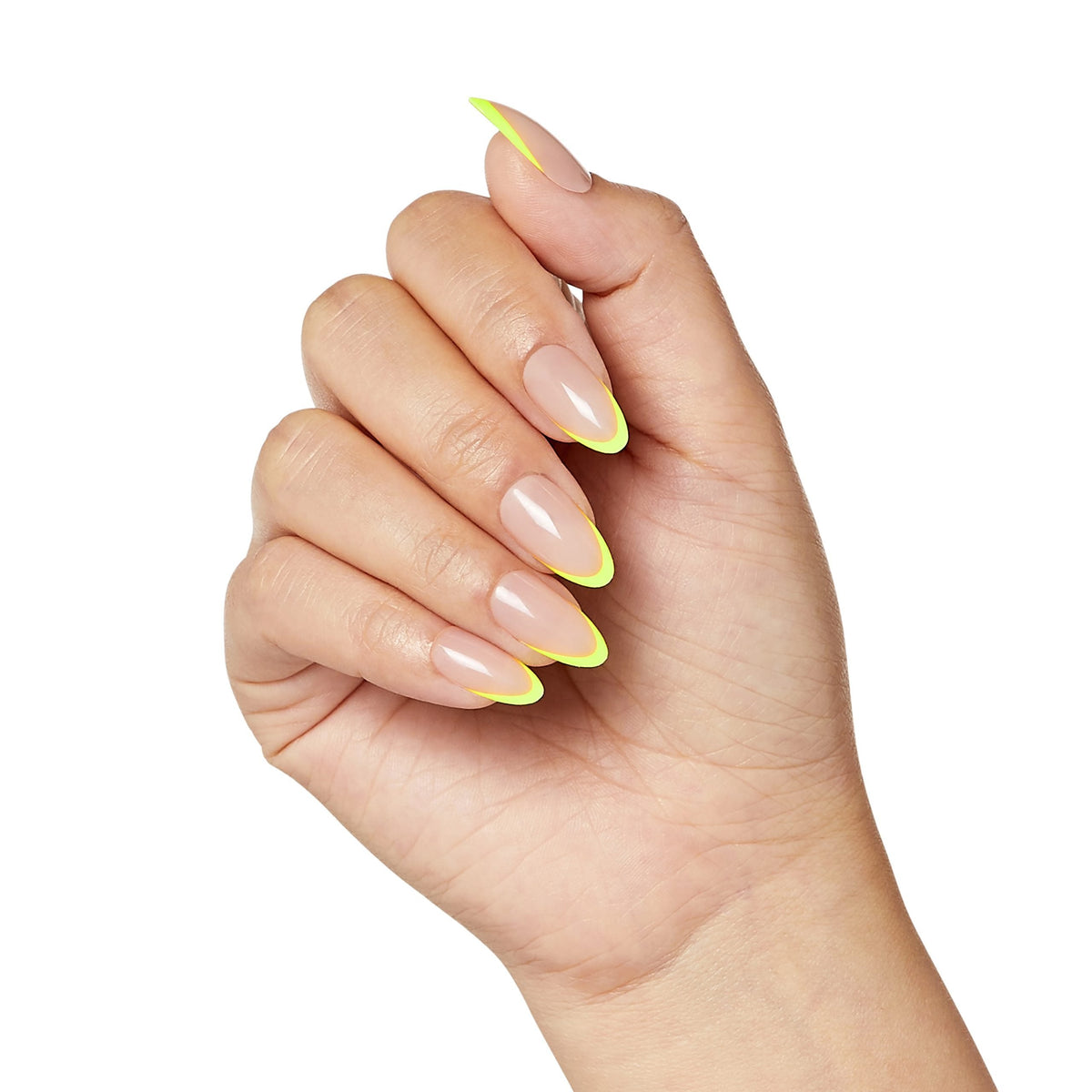 Unghii false Salon Acrylic French Color Hype, lungime M, 28 bucati