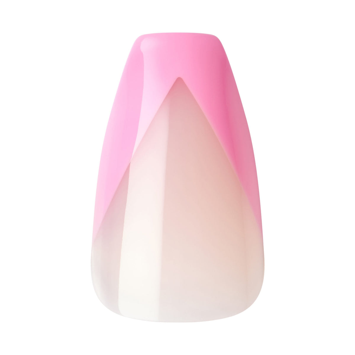 Unghii false Salon Acrylic French Color Squared, lungime M, 28 bucati