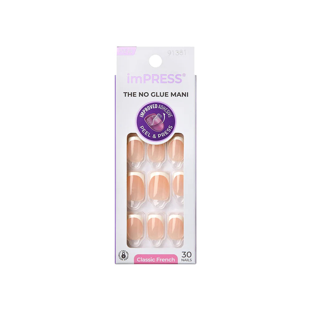 Unghii false imPRESS Nails Model, lungime S, 30 bucati