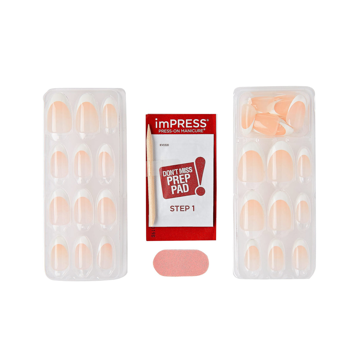 Unghii false imPRESS Everlasting, lungime M, 30 bucati