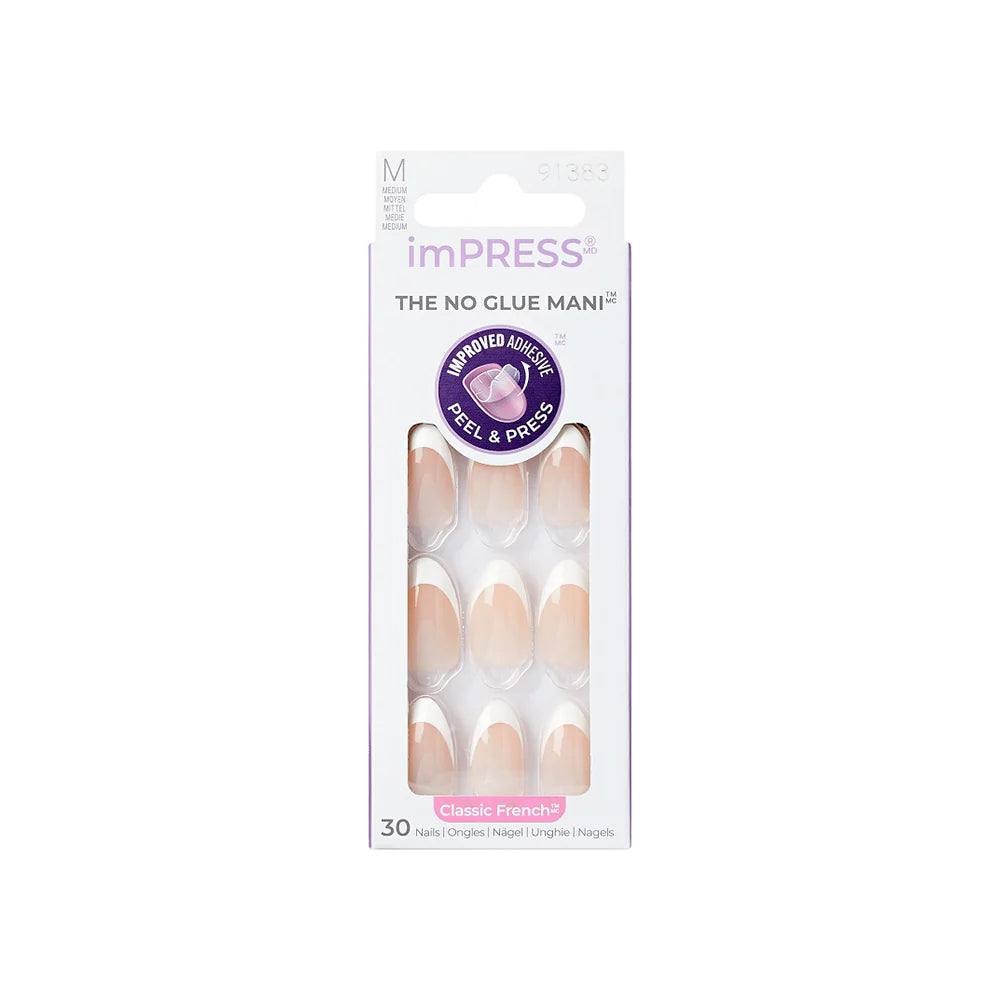 Unghii false imPRESS Everlasting, lungime M, 30 bucati