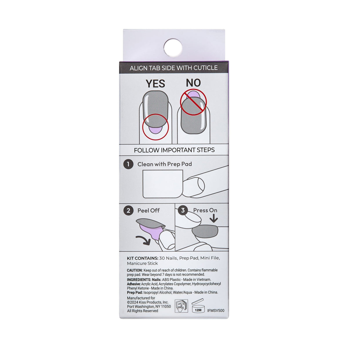 Unghii false imPRESS Genuine, lungime M, 30 bucati