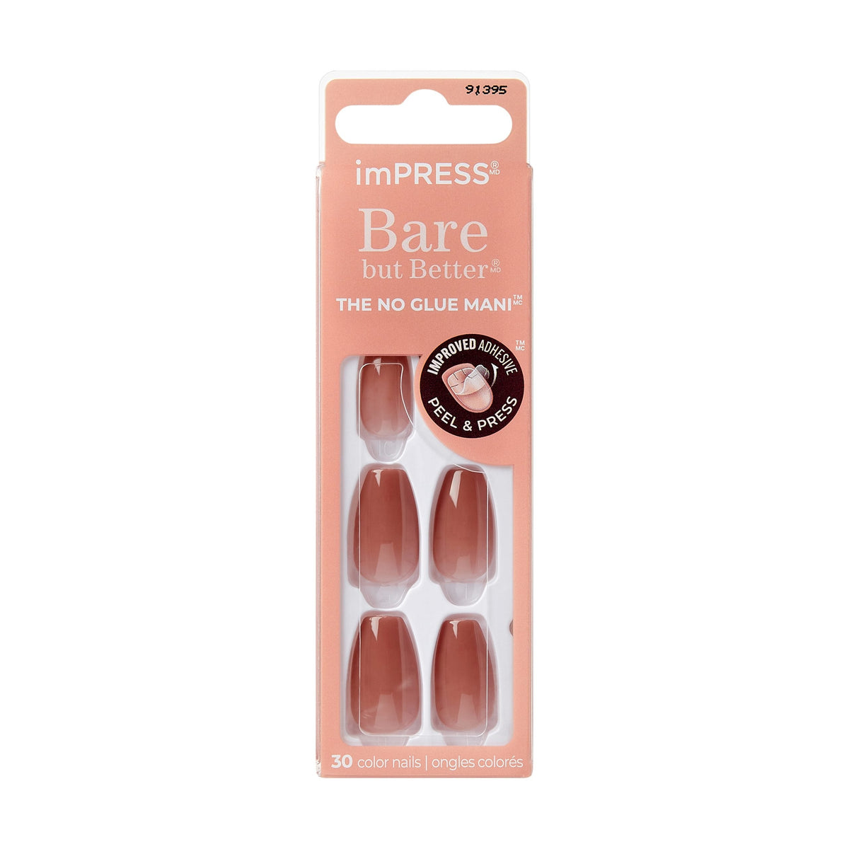 Unghii false ImPRESS Color BBB Flare, lungime M, 30 bucati