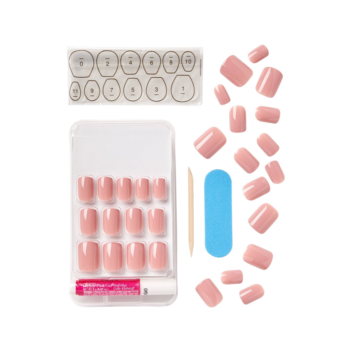 Unghii false Gel Fantasy, lungime S, 28 bucati, Color Ribbons