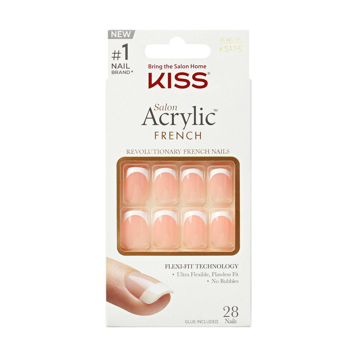 KISS - Unghii false Salon Acrylic FN Set Bonjour