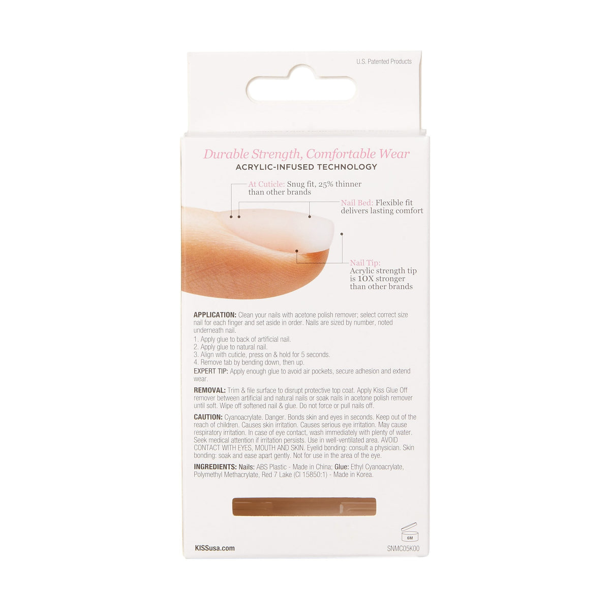 Unghii false Salon Acrylic, lungime M, 28 bucati, Natural