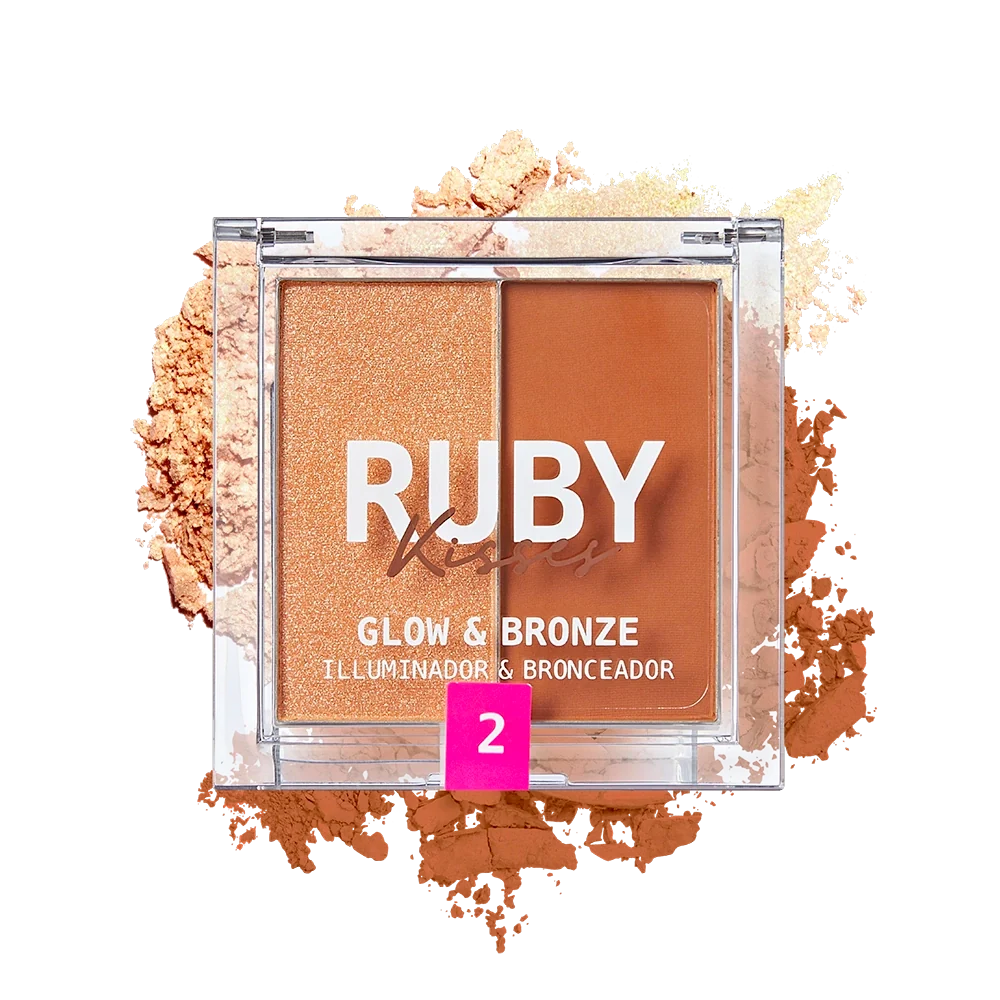 RUBY KISSES - Paleta Duo Iluminator si Bronzer