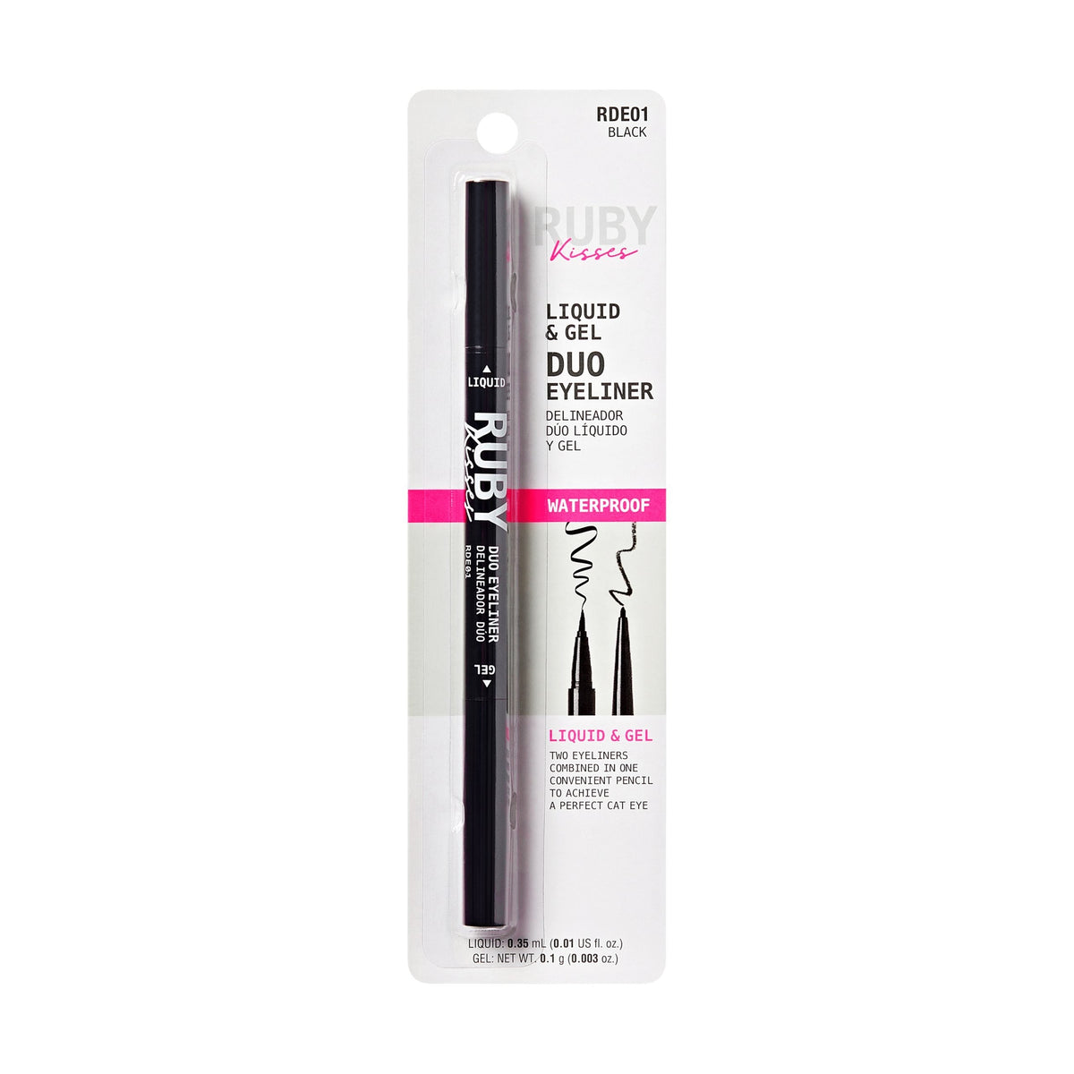 Tus de ochi cu doua capete, lichid si gel DUO, Black, 0.35ml x 0.1g
