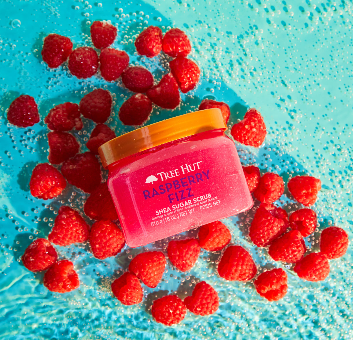 Tree Hut Raspberry Fizz exfoliant corp 510g